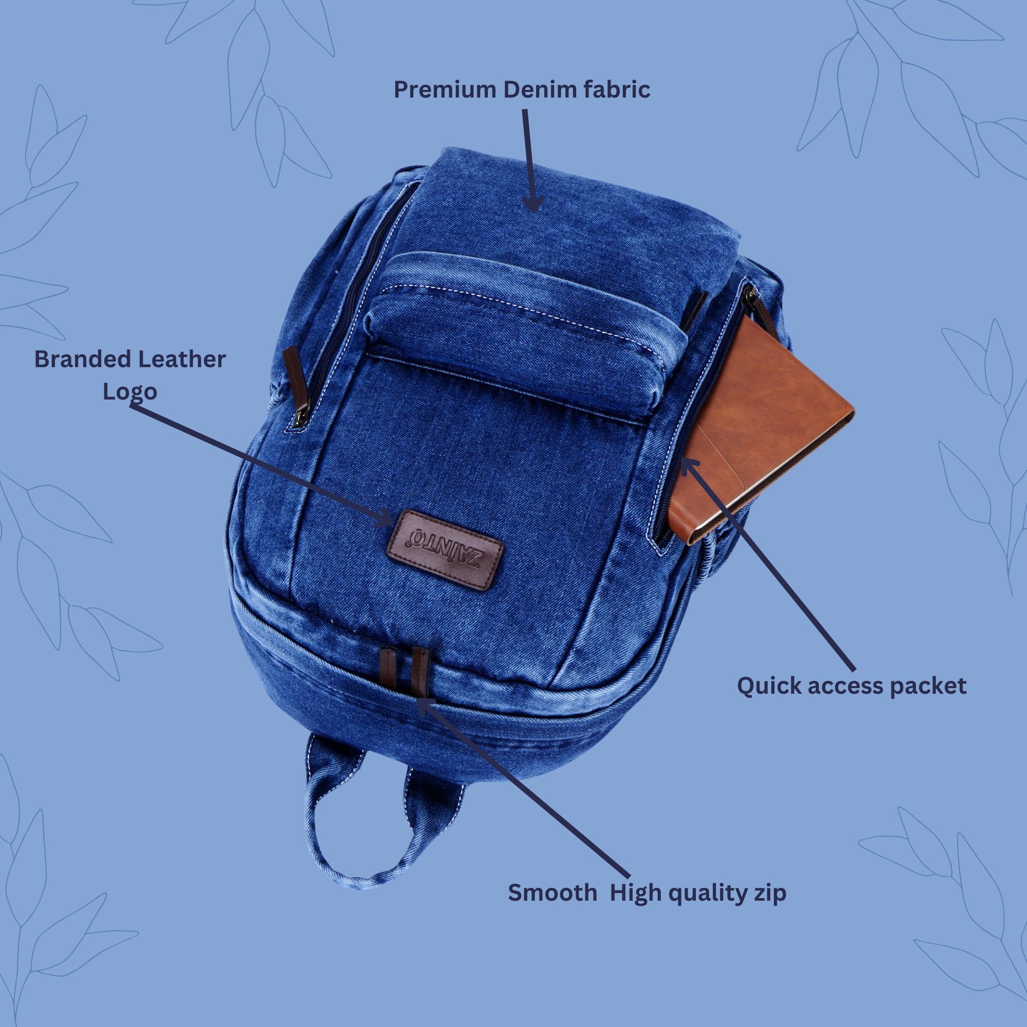 Women's outlet Denim Backpack